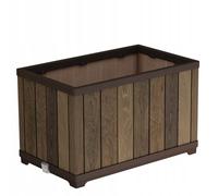KETER DONICZKA DECO RECTANGLE PLANTER WALNUT
