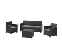 Keter Set Salottino Da Giardino Emma 3 Seat Grafite