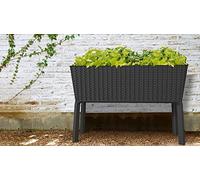 Keter - Fioriera Splendor Grafite 114x49,3x75,7 Centimetri