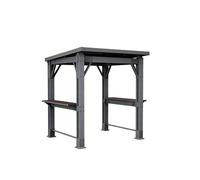 Keter Grill Gazebo, Gazebo da Giardino Ideale come Postazione Barbecue, Finitura Effetto Legno, Colore Grigio, 247x200x238H cm