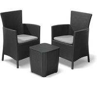 KETER Iowa Balcony Set 2 Sedie e Tavolo da Giardino - Sedia color Grigio Grafite