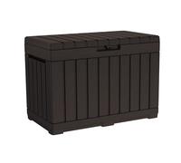 Keter Kentwood - Contenitore in resina per organizzare e riporre cuscini da patio, cuscini e attrezzi da giardino, 157 litri, marrone