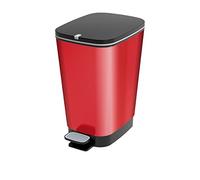 Keter Kis Chic Bin M - Pattumiera a Pedale ideale per Bagno e Cucina con Capacità di 35 Lt, 26,5X40,5X45H cm - Rossa