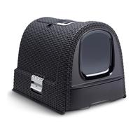 Keter Lettiera per Gatto Chiusa Finitura Effetto Rattan Dotata di Cassetto