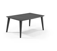 Tavolo giardino in resina Lima grigio grafite da esterno Keter 157x98x74h cm