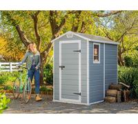Keter Manor grigio - Casetta da giardino - Con finestra laterale - 130x192x198 c