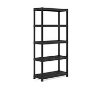 Scaffale 5 ripiani Keter 9980000 in resina Nero 90 x 40 x 182 cm