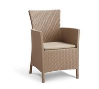 Poltrona Da Giardino 62x60x89 Cm In Resina Keter Iowa Dining Chari Cappuccino