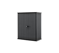 Keter Porta Attrezzi da Esterno Cortina Alto, Ideale per il Giardino, Grigio Scuro, 140x73,6x170,4H cm, 1400 L