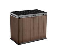 Keter Porta Attrezzi da Esterno Store-It-Out Darwin, Ideale per il Giardino, Marrone, 140x80x120H cm, 1150 L