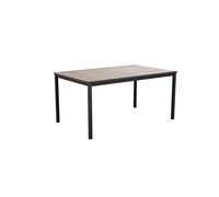 Keter Tavolo da Pranzo Porto 160x95x75 cm, 6 persone, Piano effetto legno, Struttura grafite