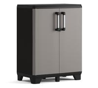 Keter Pro 249837 Armadio basso PP 2 ripiani Grigio/Nero 68x39x90 cm