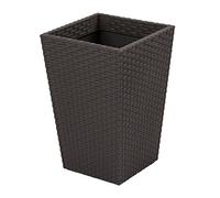 Keter Vaso da fiori Rattan Curver Piccolo 29 x 29 x 44 cm Grigio
