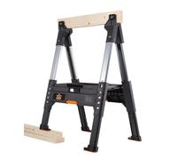 Keter ROC Pro Gear - Cavalletto da boscaiolo regolabile, resistente, colore: Nero/Grigio