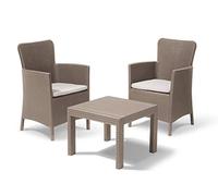 Keter Salvador Balcony Set, Set Mobili da Esterno 2 Poltrone e Tavolino Cappucino