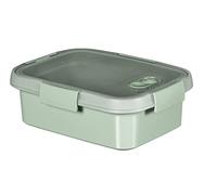 KETER - Scatola alimentare rettangolare 1 L con posate, Smart Eco Line - 100% riciclata e riciclabile, 100% ermetica, ergonomica e resistente, conserva la freschezza dei vostri alimenti - verde