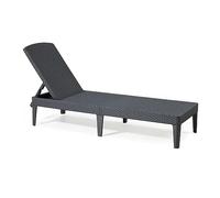 Keter Sdraio Prendi Sole da Esterno Jaipur, Cuscino non Incluso, Colore Grafite, 58 x 187.5 x 29 centimetri
