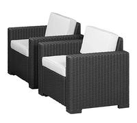 SET 2 POLTRONE CALIFORNIA GRAFITE CON CUSCINO