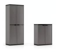 Keter Set Jolly Armadio Alto+ Basso Grigio