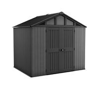 Keter Stronghold - Casetta da giardino, 108-7,7 m2, in resina e metallo, effetto legno, colore: antracite