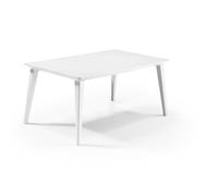 Tavolo giardino bianco in resina tavoli bianchi da esterno balcone 157x98x74h cm