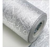 Ketian moderno spessa impermeabile argento foil Flicker Wallpaper Wall Paper roll/hotel ceiling/decorative Wallpaper roll color argento 0.53 m (1.73 'W) x 10 m (32.8' L) = 5.3 m2 (57 sq. ft)