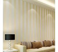 KeTian stile europeo moderno minimalista paese di lusso Stripe non tessuto rotolo di carta da parati per soggiorno camera da letto TV sfondo muro colore beige 1.73 'W x 32.8' L = 57 sq.ft