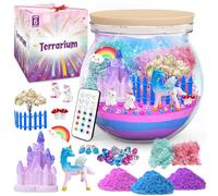 KETIEE Kit Terrario Unicorno per Bambini - Regalo Unicorno per Ragazze 5-12 Anni, Fai da te Unicorno Light-up Giocattolo di Natale, Set Regalo per 4 5 6 7 8 9 10 Anni per Bambini e Ragazze, Unicorno