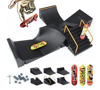 KETIEE Set di Rampe per Skateboard per Dita, Mini Kit per Skate Park con Mini Skateboard da Dita, Finger Skateboards Ramp Set Fingerboard Giocattolo per Bambini, Regalo di Compleanno