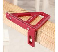 KETIPED Righello di misurazione multi-angolo 3D, goniometro quadrato in lega di alluminio da 45/90 gradi, per la lavorazione del legno, righello da disegno, righello triangolare ad alta precisione,