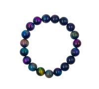 KETLIXS Pietersite Bracciale con perline di pietra certificata, braccialetto Chatoyant della Namibia, 10 mm