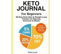 Keto Journal for Beginners: 90-Day Keto Diet & Weight Loss Tracker for Macros, Exercise & Meals: Includes 7-Day Kickstart Meal Plan with Recipes