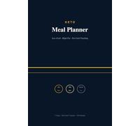 Keto Meal Planner | Low-Carb High-Fat Weekly Planning | Net Carbs Tracking | Navy Gold Cover | 6x9