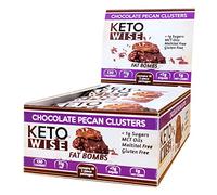 Keto Wise Fat Bombs - Chocolate Pecan Clusters - 16 packs 32g each