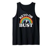 Ketogenic Diet Keto Or Bust Western Cow Skull Retro Canotta