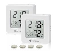 KETOTEK 2 Pezzi Igrometro Termometro Ambiente Interno Mini Termoigrometro Digitale Monitor di Temperatura e Umidometro per Casa Ufficio Serra