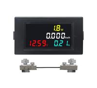 KETOTEK Amperometro Voltmetro da Pannello DC 14-600V 100A con 100A Shunt, Digitale LCD Misuratore di Corrente di Tensione 4 in 1 Volt Amp Watt Meter Misuratore di Potenza