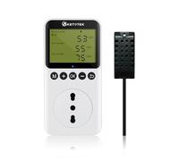 KETOTEK Digitale Igrostato con Spina e Presa con Sonda da 3 Metri, Regolatore di Umidità per Uumidificatore Deumidificatore