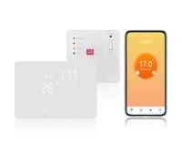 KETOTEK Intelligente Cronotermostato Wireless con Ricevitore per Caldaia 5A, Termostato Senza Fili WiFi con 220V Ricevitore Alexa Compatibile, Programmabile Settimanale, Controllo da App e Vocali