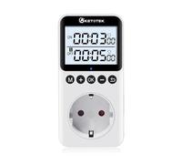 KETOTEK KTTS02 - Timer digitale con presa, interruttore a ciclo infinito, timer di conto alla rovescia, timer interni per elettrodomestici in acquari e serre