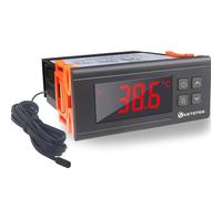 KETOTEK Regolatore di Temperatura AC 220V 10A Termostato Digitale con Sonda Impermeabile, Termoregolatore Digitale a Doppio Relè per Acquario Incubatrice Rettili Riscaldamento Raffreddamento