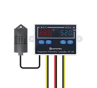 KETOTEK Regolatore di Temperatura e Umidità, Digitale Termoregolatore con Sonda, Termostato Umidostato 220V, Riscaldamento Raffreddamento Umidificazione Deumidificazione Controller