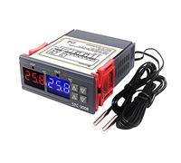 KETOTEK Regolatore di temperatura LED Digitale, riscaldamento raffreddamento Regolatore frigorifero termostato Termoregolatore DC 12V con sonda di temperatura