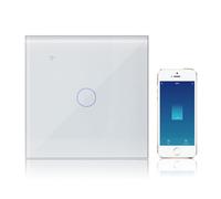KETOTEK WiFi Interruttore Luce Intelligente Bianco 1 Gang 1 Via 230V | Interruttore Luce Muro Smart Life/Tuya App Controllo, Compatibile con Alexa, Neutro/Senza Neutro Disponibile, Funzione Timer