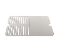 Kette´s Grillzubehör Griglia di ricambio in acciaio inox, compatibile con barbecue a gas Weber (Go Anywhere) (1 metà e 1 plancha)