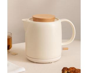 KETTLE CERAMIC - Bollitore Elettrico In Ceramica Da 1 L Bianco Sporco