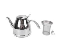 Kettle di caffè da tè da tè in acciaio inossidabile da 1,5 litri Resistente al calore di grande capacità con beccuccio a collo di cero in filtro incorporato per un controllo del