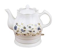 Kettle Enamel Kettle Pot 1.5l Grande capacità con teiera a manico in legno antiscalding adatto a Hob o stufa Top Top tradizionale/retrò teiera