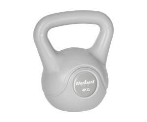 Kettlebell 4kg grau, Kettlebell-Hantel, Gewichtskugel für Übungen, ABS Rebel
