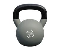 Kettlebell grigia 18 kg con base piatta e manico ergonomico